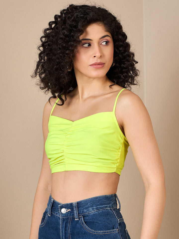 Spandex Ruched Bustier Top