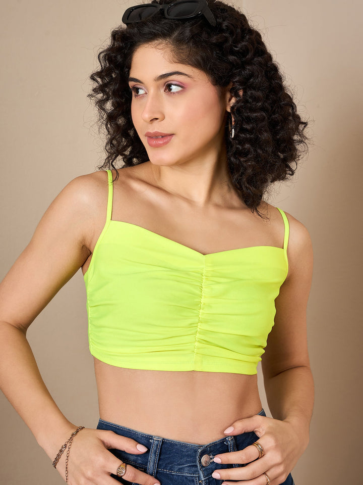 Spandex Ruched Bustier Top