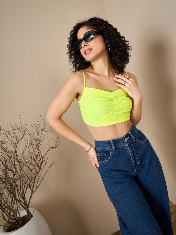 Spandex Ruched Bustier Top