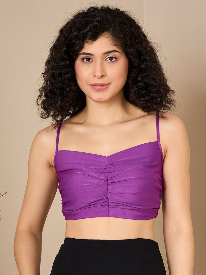 Spandex Ruched Bustier Top