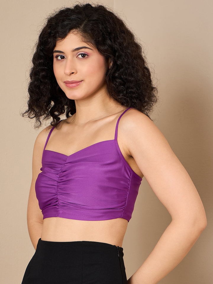 Spandex Ruched Bustier Top
