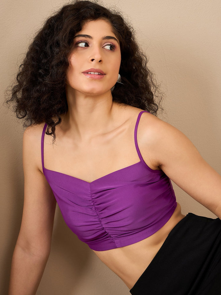 Spandex Ruched Bustier Top