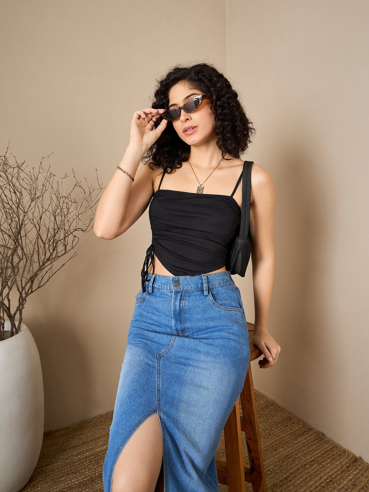 Asymmetric Ruched Top