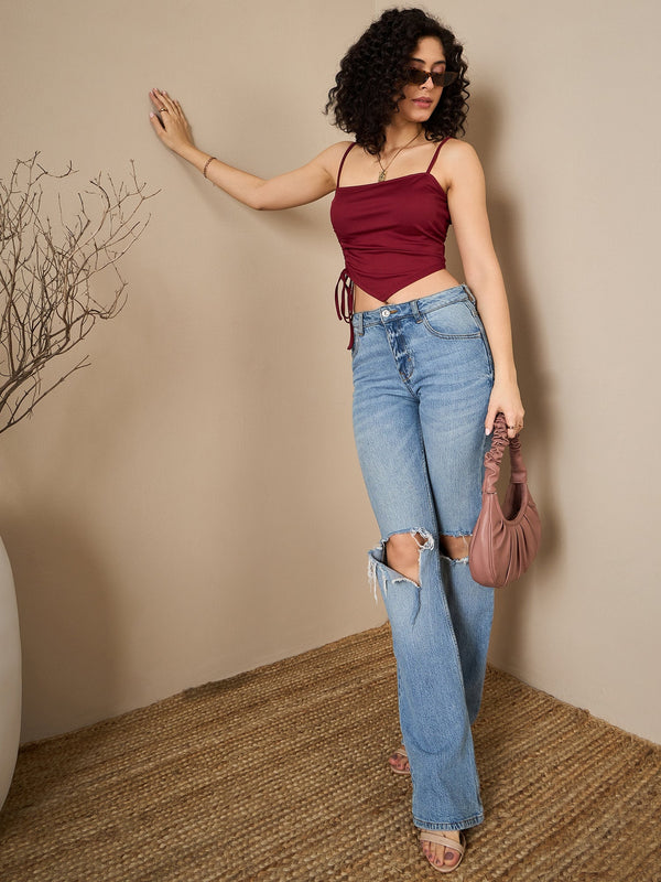 Asymmetric Ruched Top