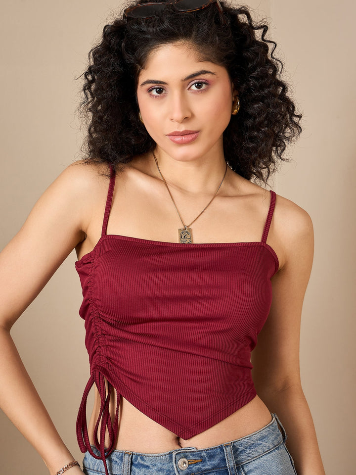 Asymmetric Ruched Top