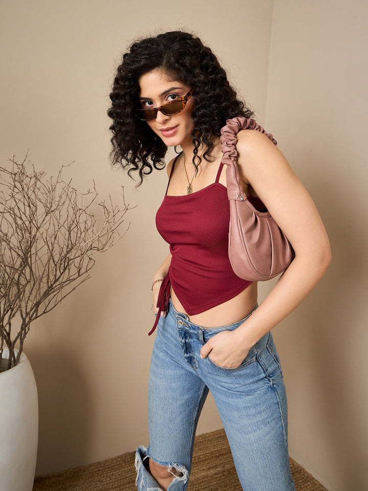 Asymmetric Ruched Top