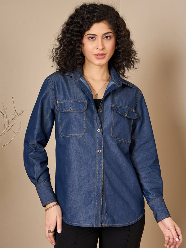 Kibo Classic Denim Look Shirt