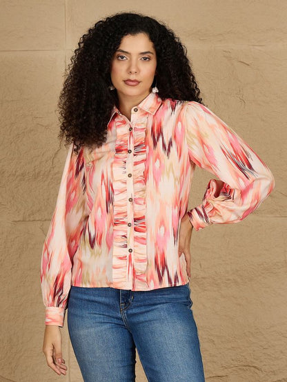 Long Sleeve Frill Shirt