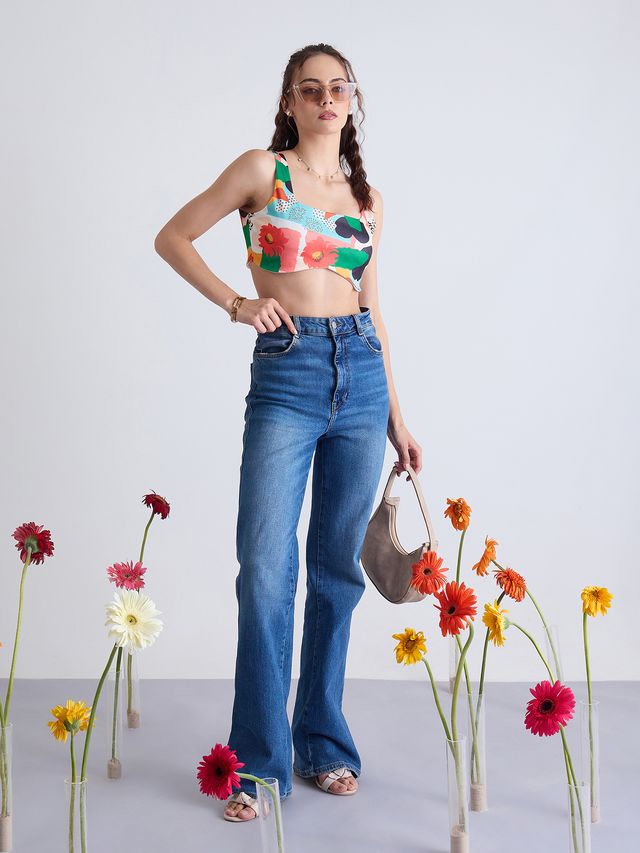 Asymmetrical Hem Bustier To