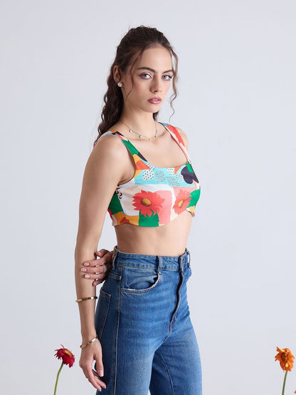 Asymmetrical Hem Bustier To