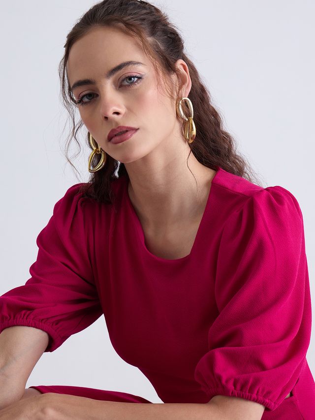 ASYMMETRICAL NECKLINE DRESS