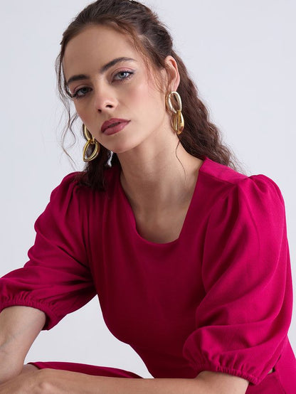 ASYMMETRICAL NECKLINE DRESS