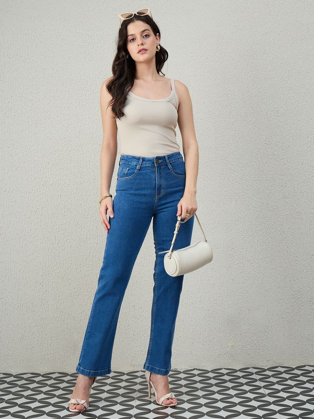 STRAIGHT WIDE LEG JEANS
