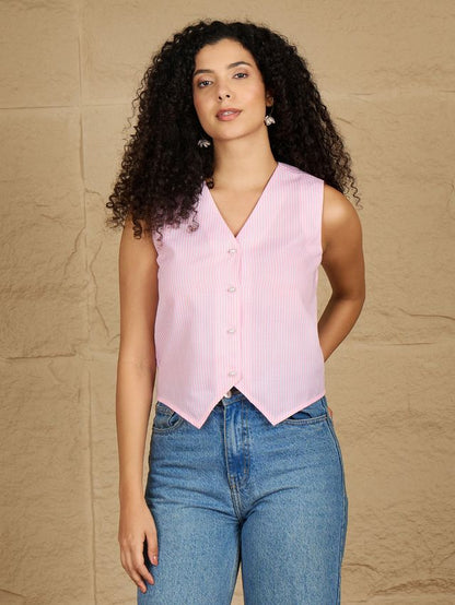 Stripes Waistcoat Top