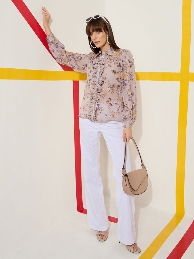 Long Sleeve Frill Shirt