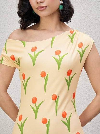 ONE SHOULDER DROP DRESS