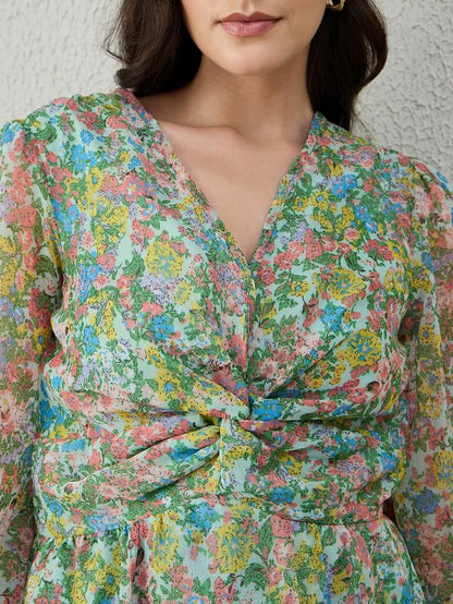 Twist Detail Long Sleeve Blouse