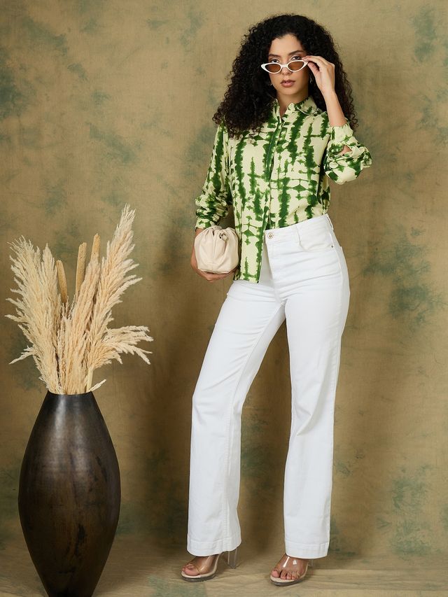 Comfort Fit Floral Printed Spread Collar Casual Shirt