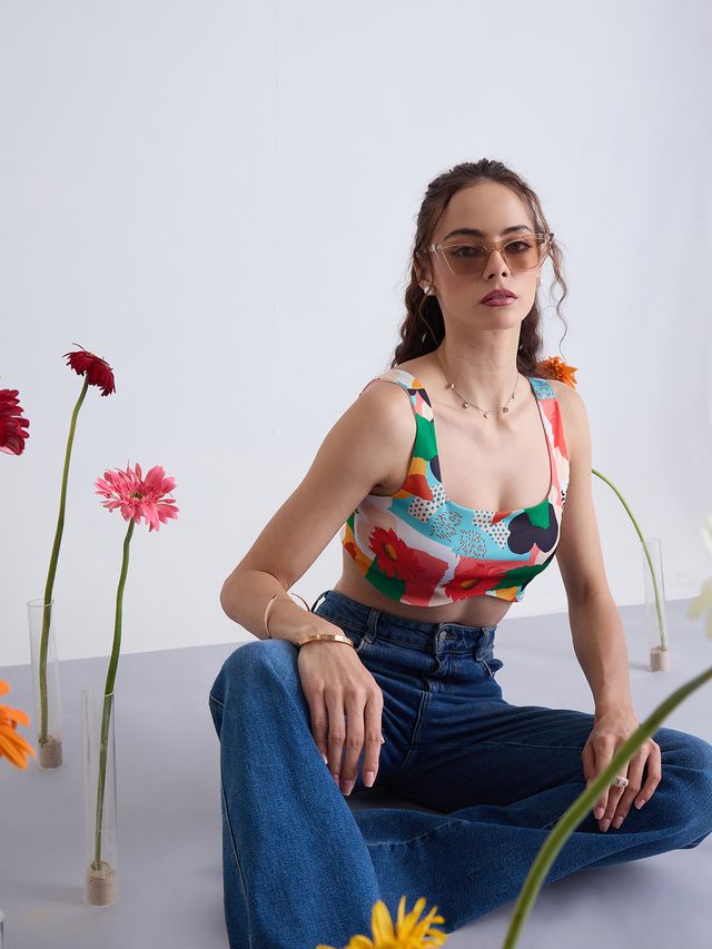 Asymmetrical Hem Bustier To