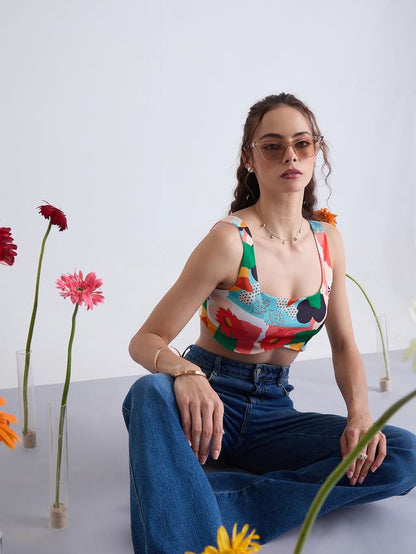 Asymmetrical Hem Bustier To