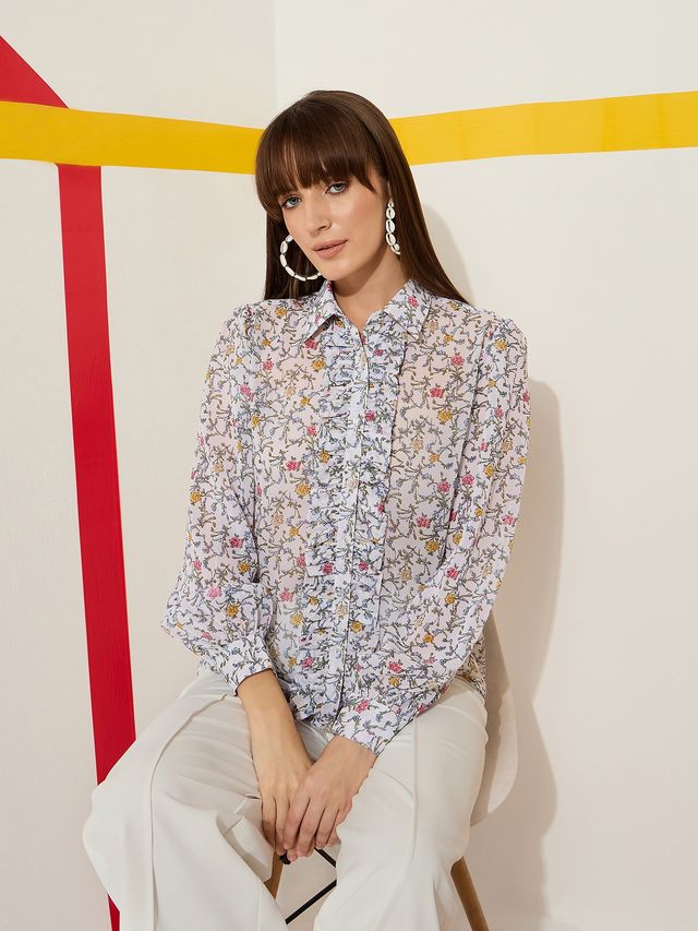 Long Sleeve Frill Shirt