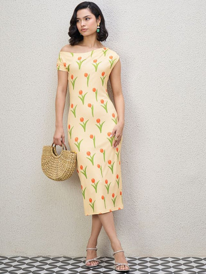 ONE SHOULDER DROP DRESS