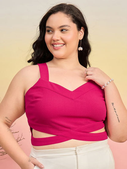 Shoulder Straps Tank Crop Top