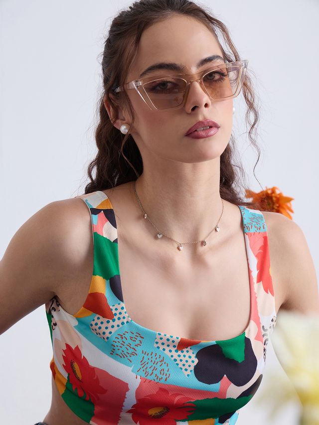 Asymmetrical Hem Bustier To