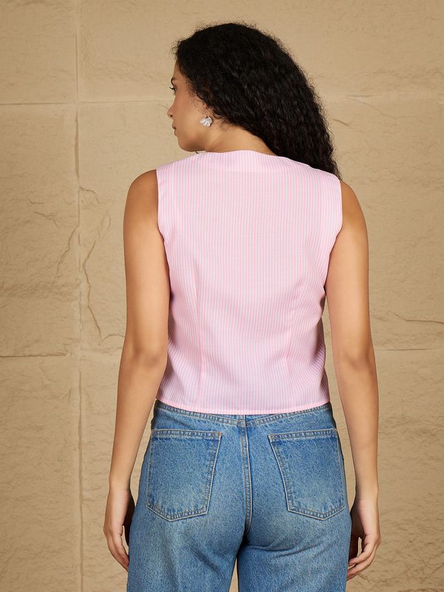 Stripes Waistcoat Top